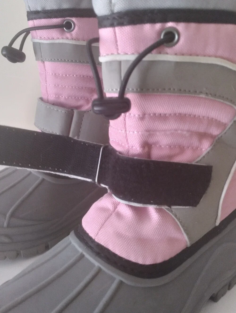 totes Winter Survivor Kids Pink Gray Waterproof Winter Snow Rain Boots 1 Girls